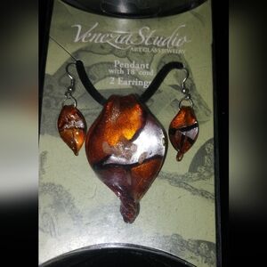 Orange and Silver Vintage-Inspired Necklace with Ornate Metalwork